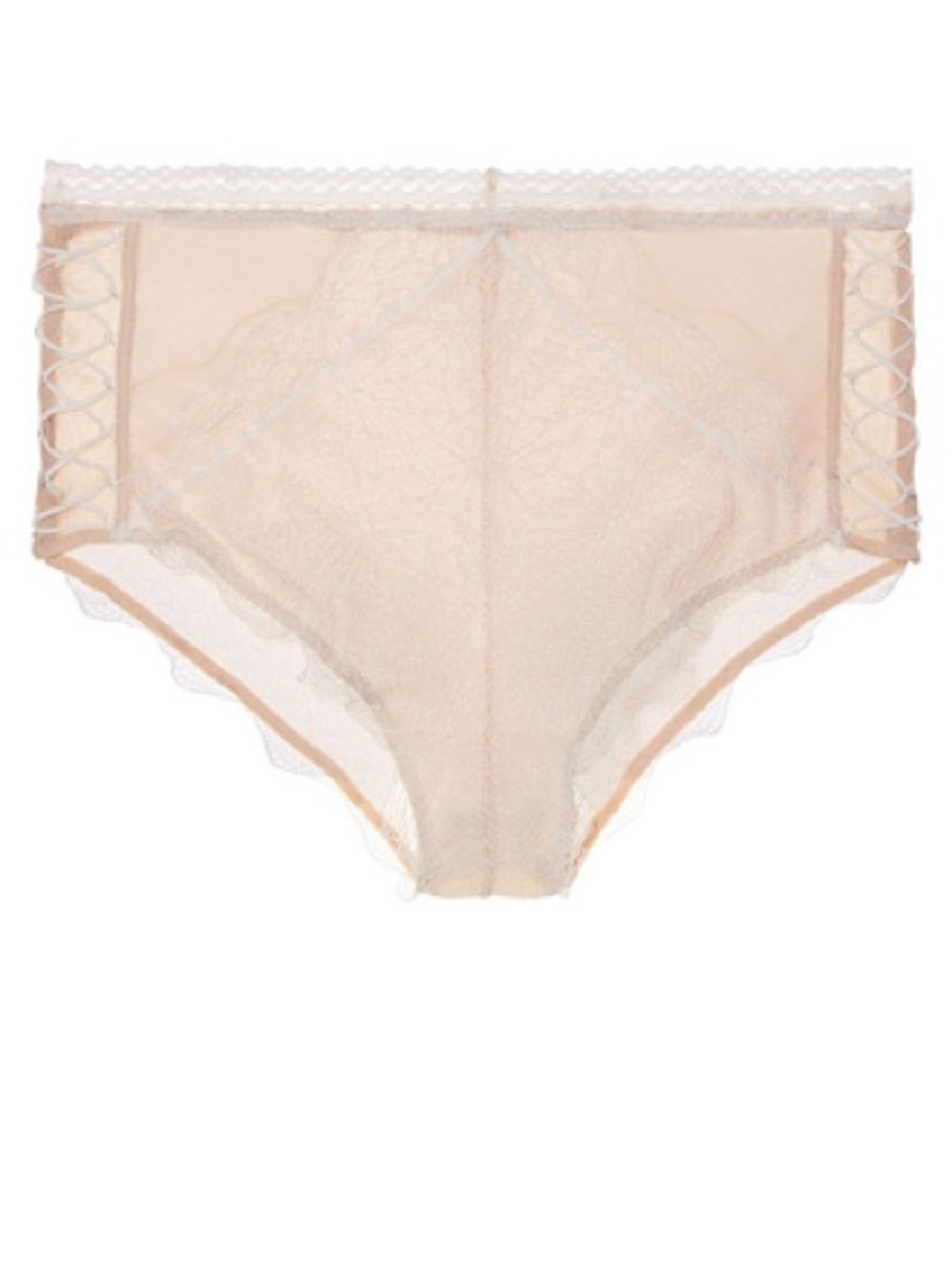 Victoria’s Secret Cream Lace Tease Bridal Cheeky Panty w/ lace-up side details 🆕